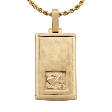 Diamond Dog Tag Pendant 14k Yellow Gold 8.50 Ctw